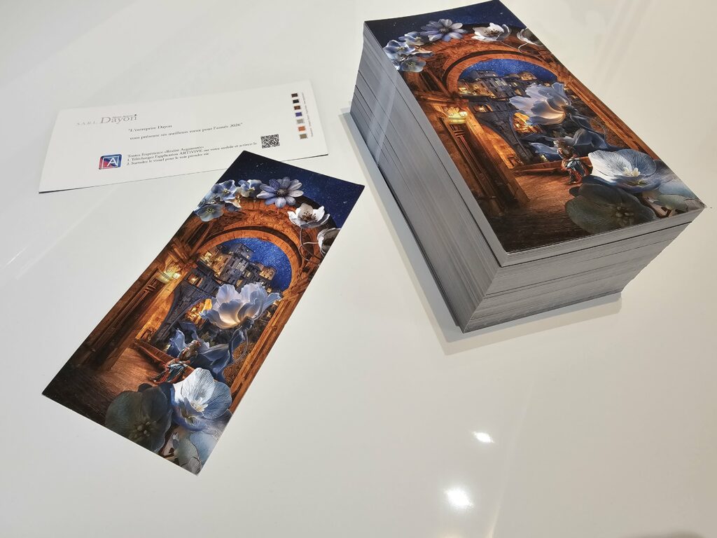 Cartes de vœux 2026 papier et réalité augmentée intégrée